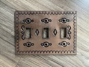 Copper 3 Switch Plate Cover Wall Plate Light Switch Cover